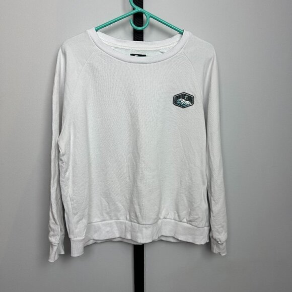 ZYIA Tops - EUC - Zyia Active White Crew Neck Sweatshirt with logo - Size L
